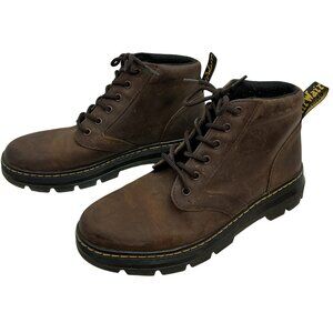 Dr. Martens Bonny Leather Crazy Horse Lace-Up Air Wair Boots Mens 10 Brown